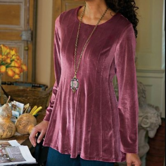 velvet tunic tops